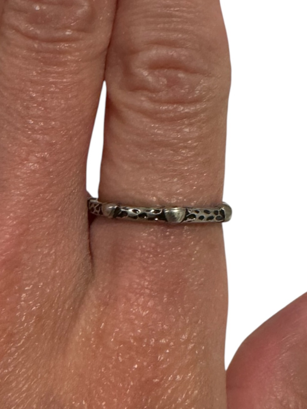Textured Silver Toned Ring